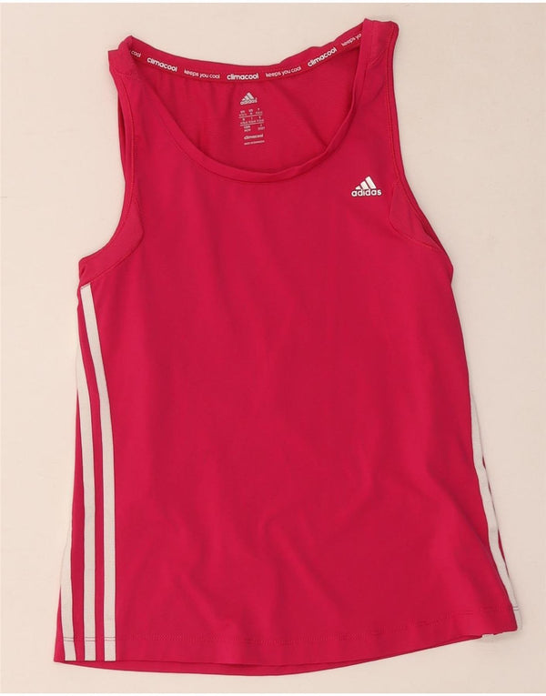 Vest Top Climacool pentru femei Adidas UK 12/14 Medium Pink Poliamidă