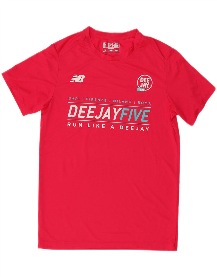 Tricou grafic pentru femei New Balance Top UK 14 Medium Pink Poliester