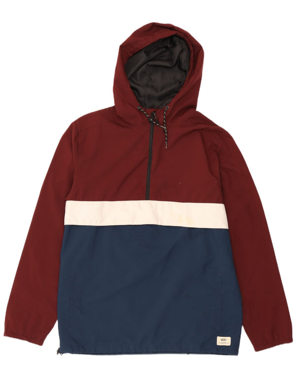 Jachetă de ploaie cu glugă pentru bărbați Vans UK 38 Medium Burgundy Colorblock