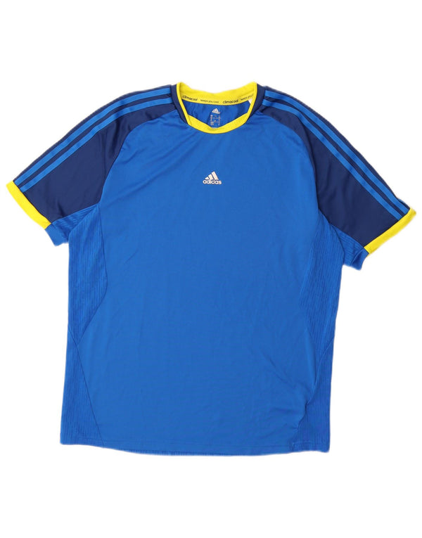 Tricou Adidas Climacool pentru bărbați Top Medium Blue Colorblock Poliester