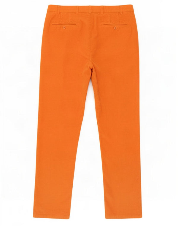 Malo Pantaloni subțiri din velur pentru bărbați IT 48 Medium L32 L35 Bumbac portocaliu