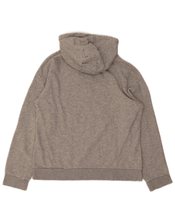Pulover cu glugă cu grafic Adidas pentru femei UK 16/18, mare, gri, bumbac