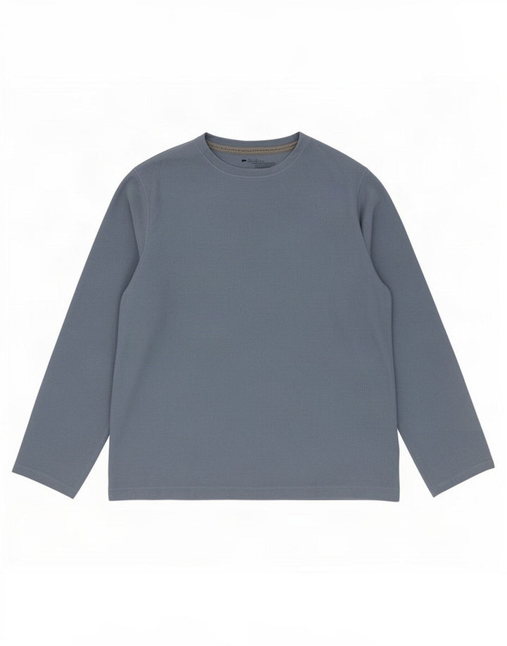 Marks & Spencer pentru bărbați fleece top cu mânecă lungă mare, albastru, poliester