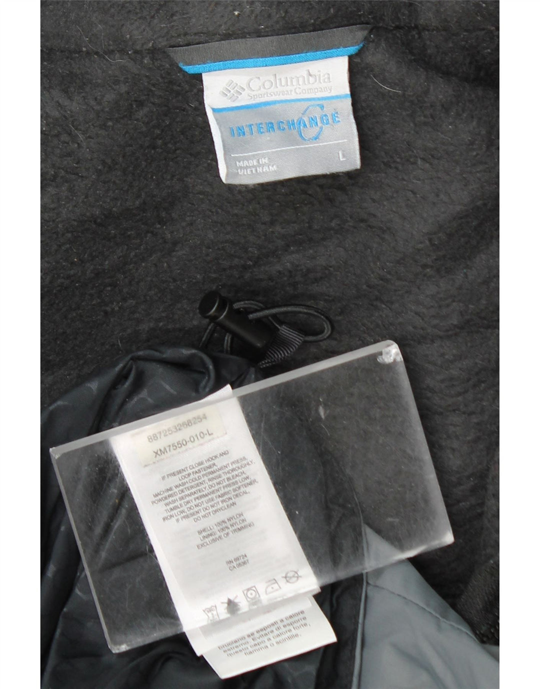 Jachetă Columbia pentru bărbați Interchange Windbreaker UK 40, mare, negru, color block
