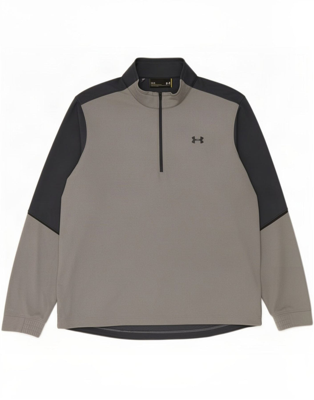 Top de trening Under Armour pentru bărbați cu pulover grafic mare, gri, colorblock