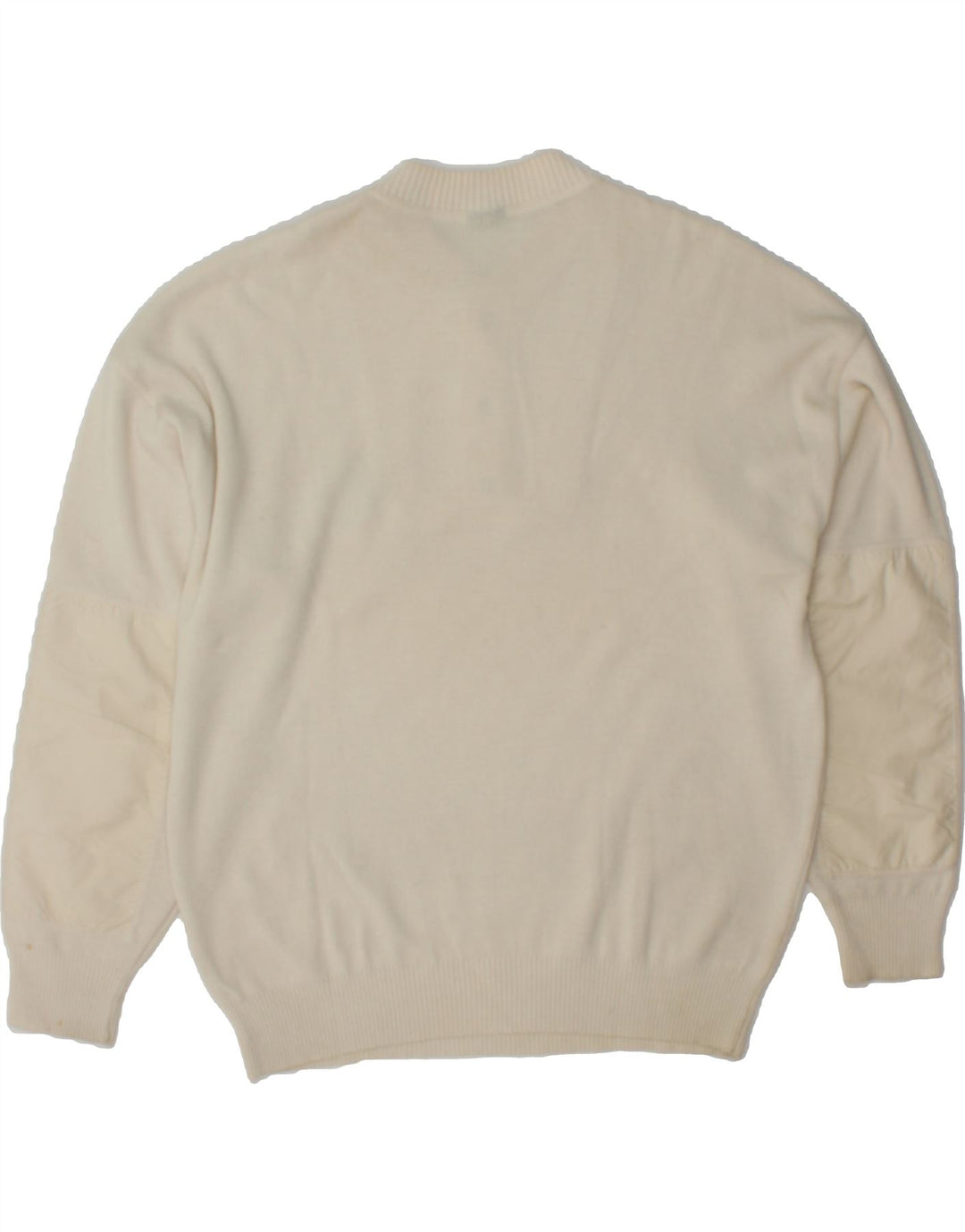 MARK ASTOR Mens Crew Neck Jumper Sweater IT 54 XL Off White Wool Vintage Mark Astor and Second-Hand Mark Astor from Messina Hembry 
