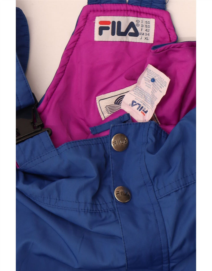 Pantaloni de schi Fila pentru bărbați, IT 50, mare, albastru, poliester color bloc