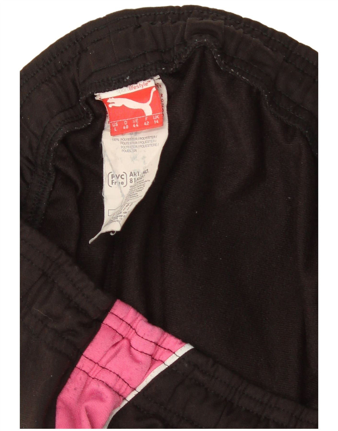 Pantaloni de trening Puma pentru femei UK 14 Medium Black Colorblock Poliester