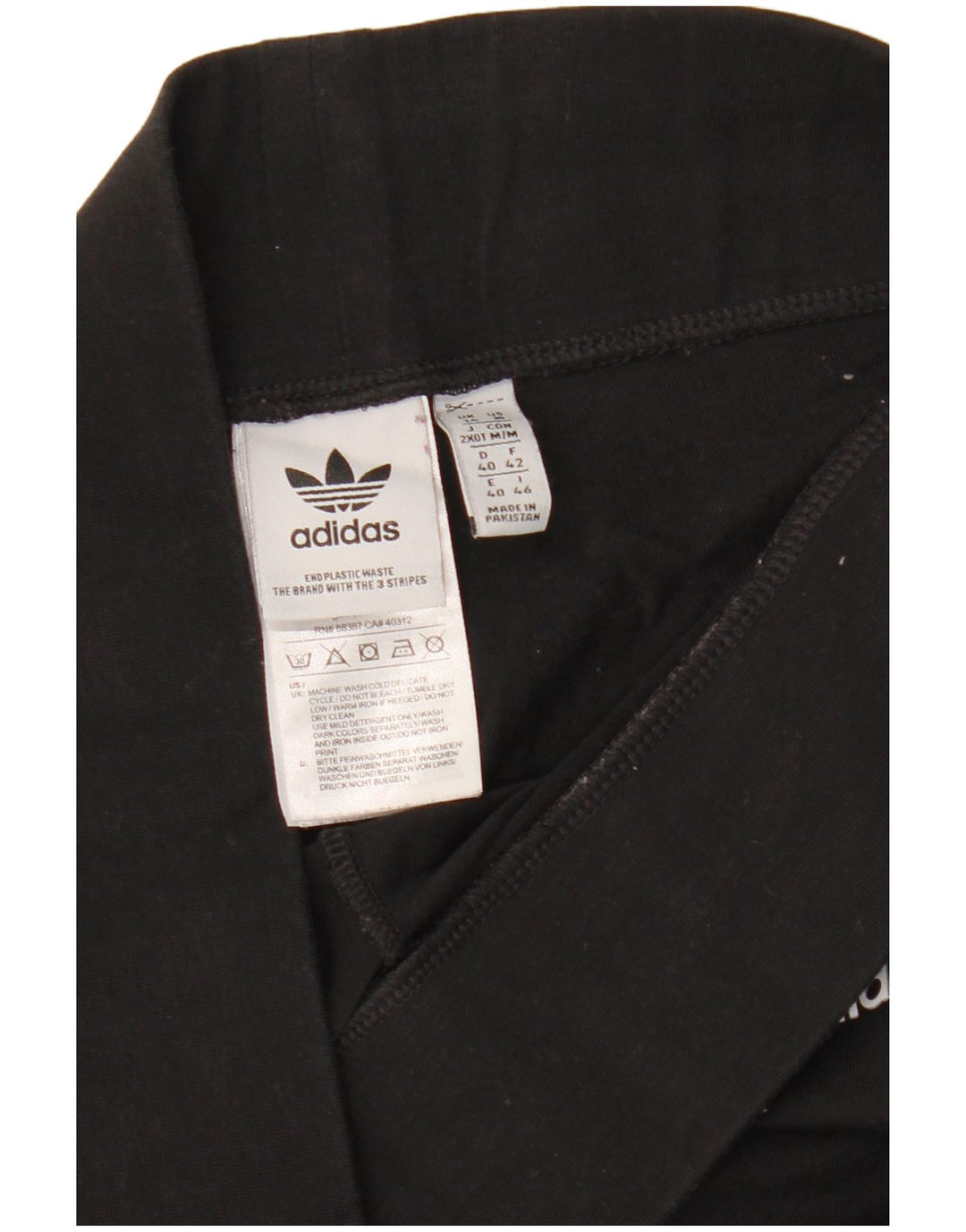 Leggings pentru femei ADIDAS UK 14 bumbac mediu negru