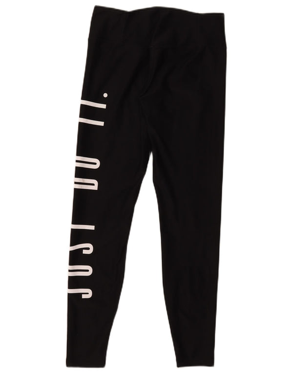 Leggings Nike Dri Fit Graphic pentru femei UK 10 Poliester negru mic