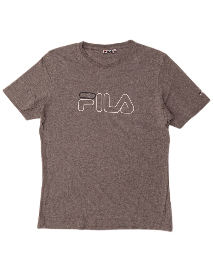 FILA Mens Graphic T-Shirt Top Large Grey
