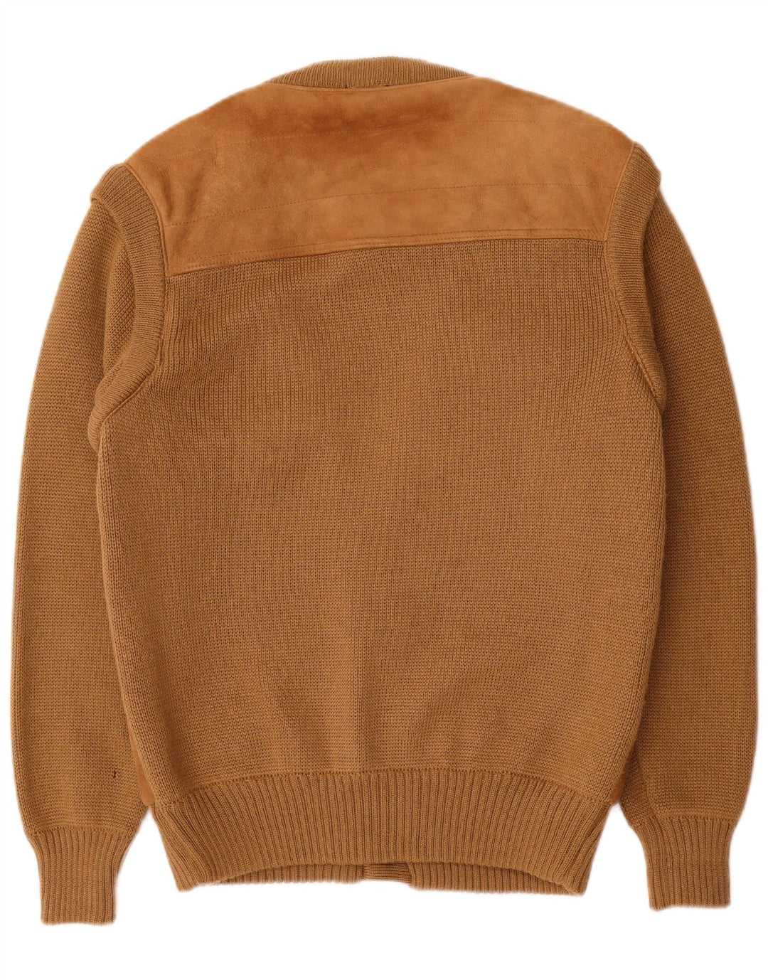 C&A Pulover Cardigan din piele intoarsa pentru barbati EU 52/54 Piele maro mare
