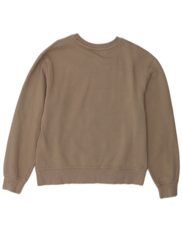 Pulover supradimensionat pentru femei Zara UK 10 Bumbac Bej mic