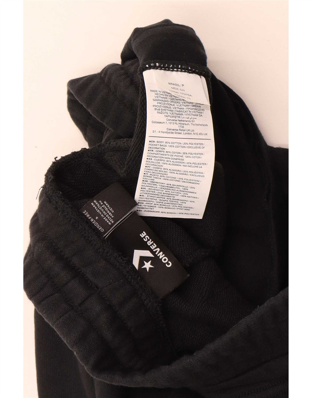 Pantaloni scurti sport Converse pentru bărbați UK 10, bumbac negru mic
