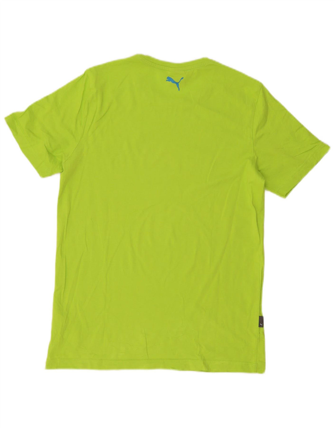 Tricou cu grafic Puma pentru bărbați Top din bumbac verde mediu