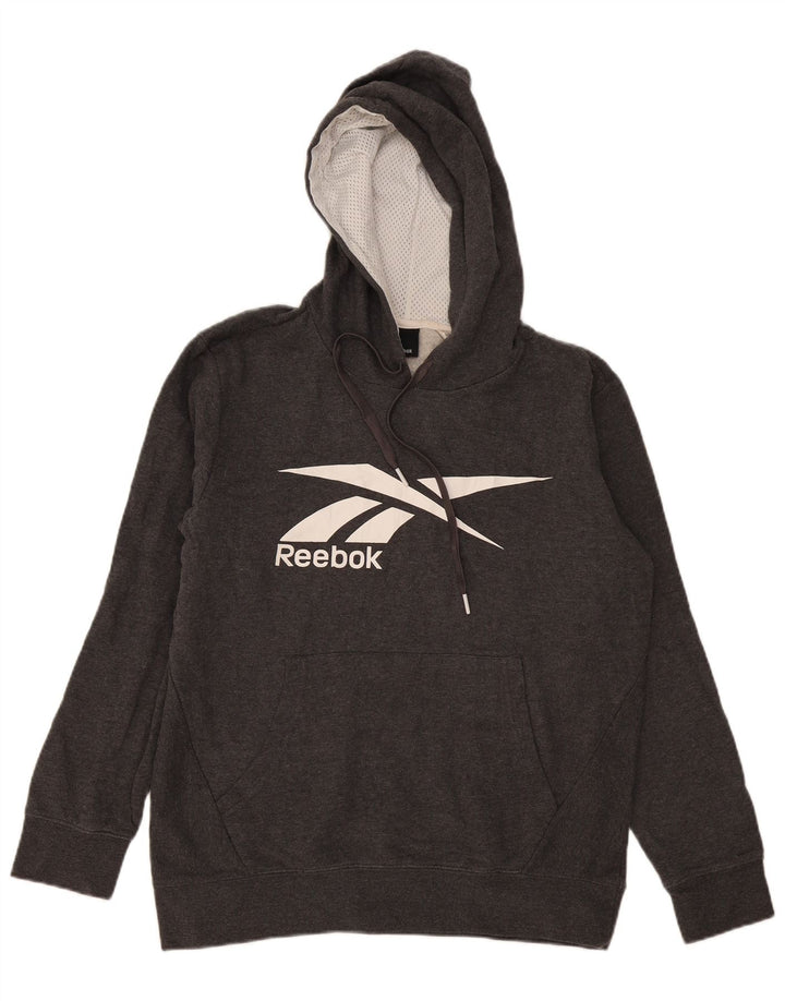 Jumper Reebok pentru bărbați, cu capota, gri mic, bumbac