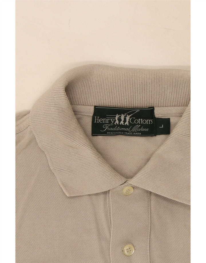 Henry Cottons Tricou polo pentru bărbați Bej mare