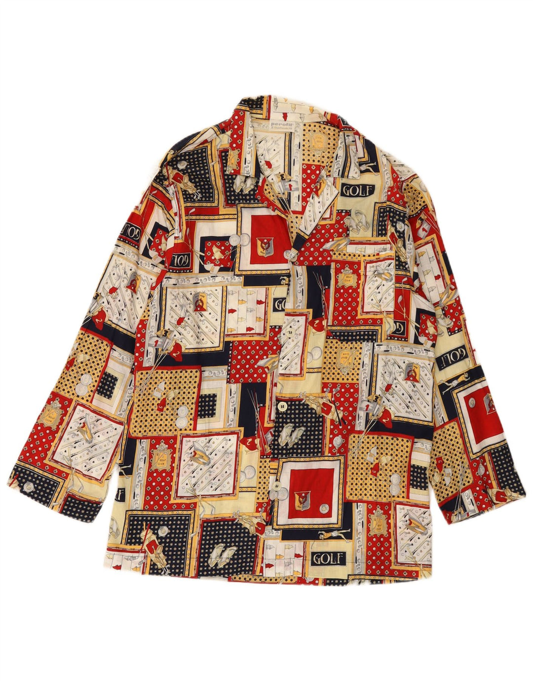 Cămașă de pijama pentru bărbați vintage IT 48 Bumbac mozaic multicolor mic