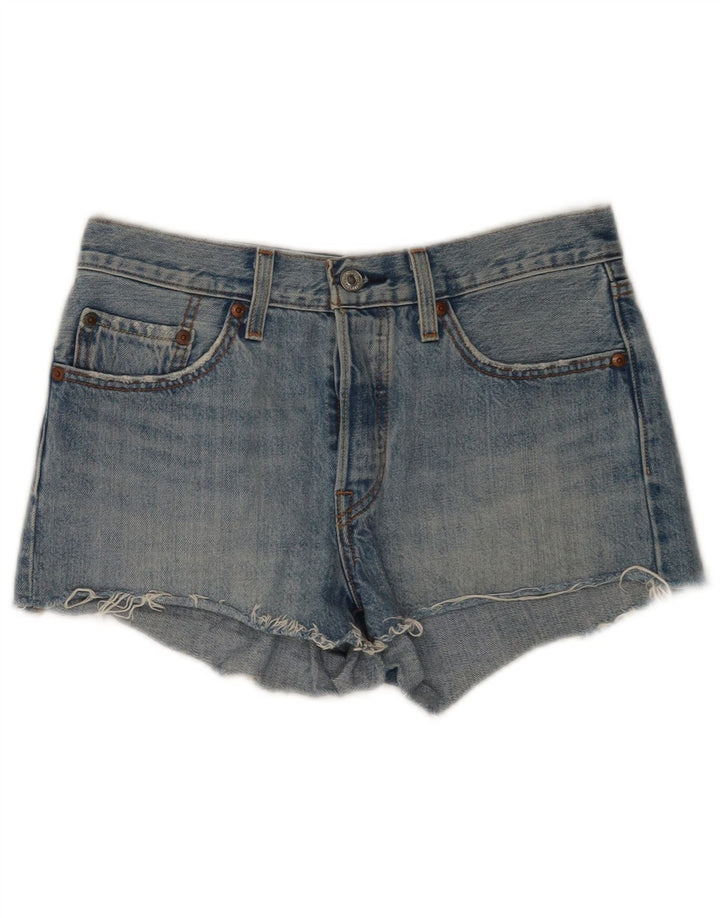 Pantaloni scurți Levi's 501 din denim distressed W26 Small Blue Bumbac