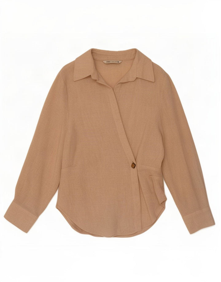 Cămașă pentru femei Zara UK 16 Large Bej
