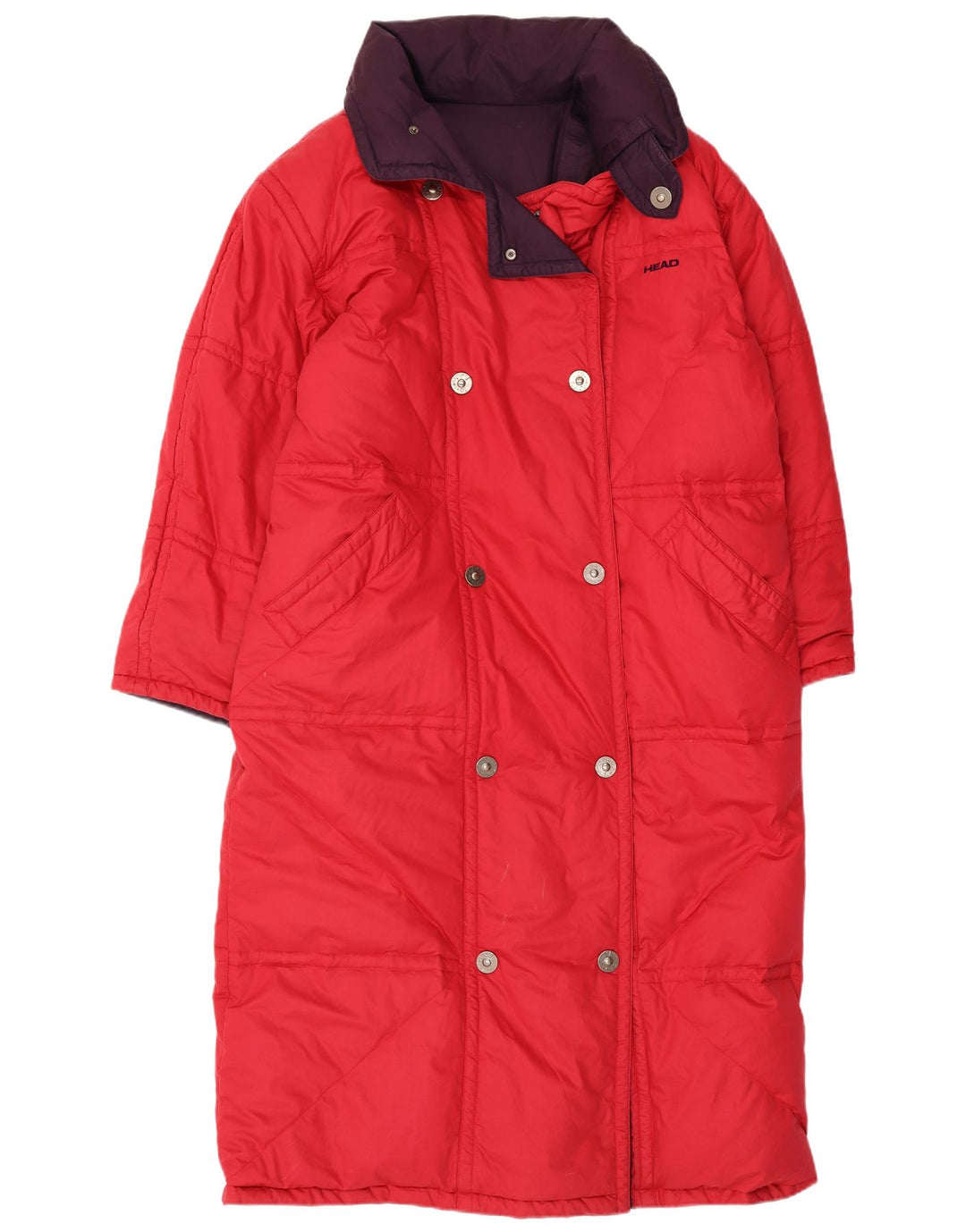 HEAD haină supradimensionată pentru femei, căptușită reversibilă, IT 48 XL, bumbac roșu