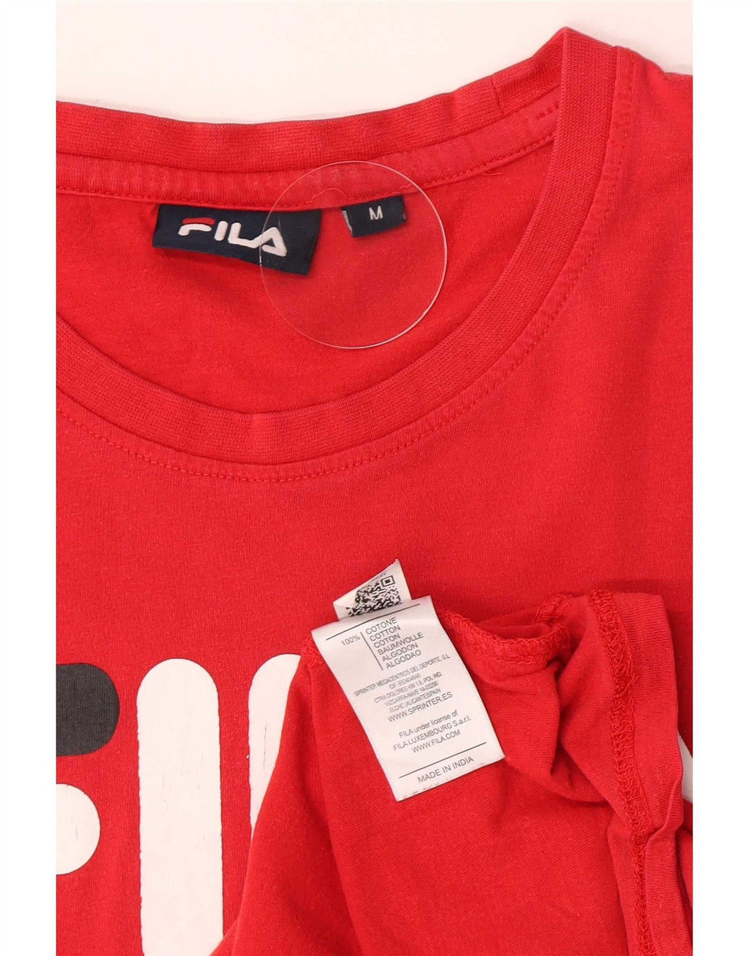 Tricou grafic Fila pentru bărbați Top Bumbac Roșu Mediu