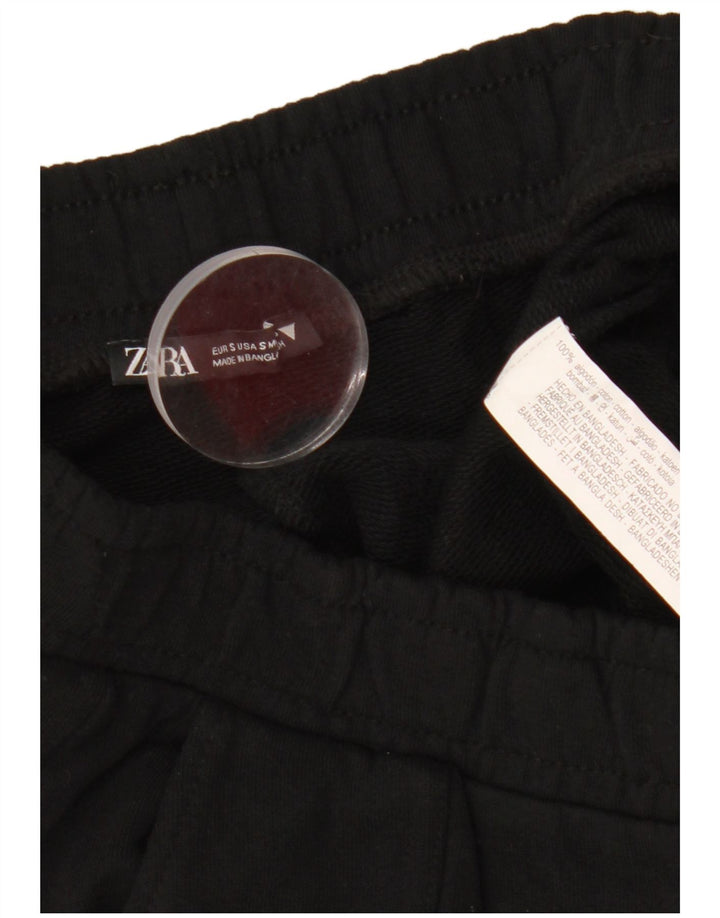 Pantaloni de trening cargo pentru femei Zara UK 10 Bumbac negru mic