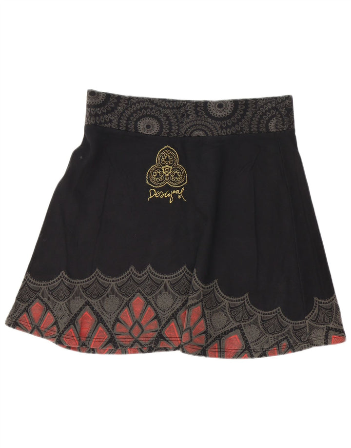 Fusta midi pentru femei DESIGUAL XL W36 Negru Paisley