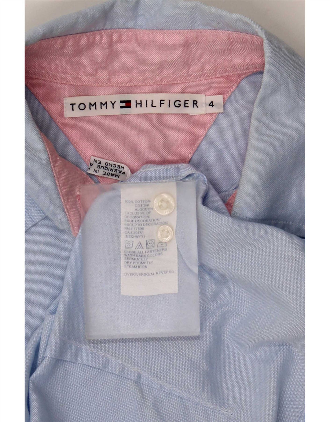 Cămașă Tommy Hilfiger pentru femei US 4 Small Blue Bumbac