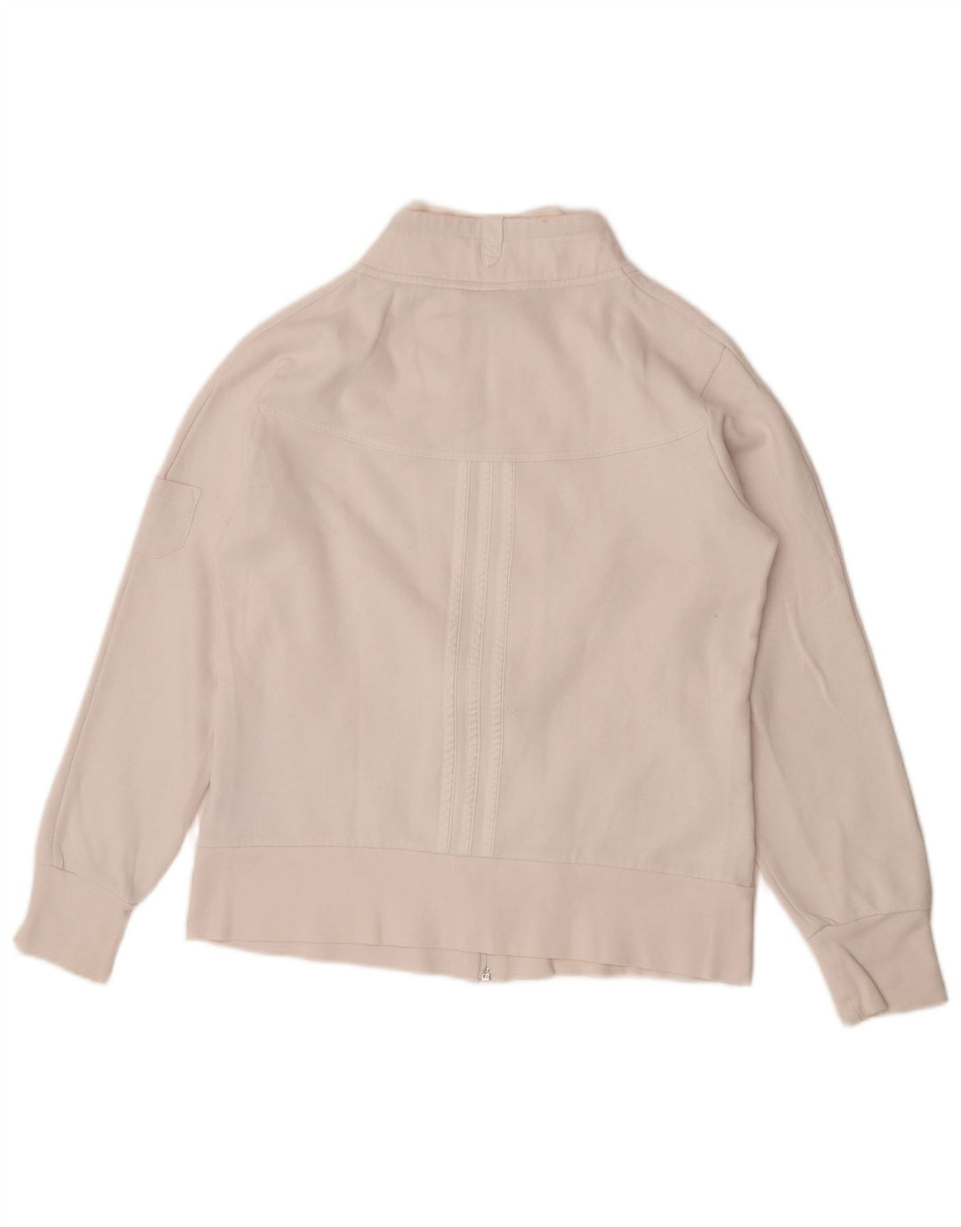 Jachetă de top pentru trening Adidas pentru femei UK 16, mare, alb, bumbac