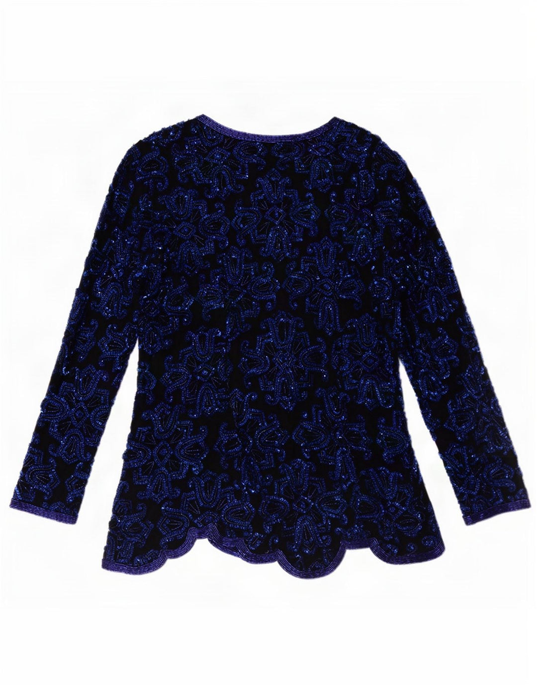 Bluză asimetrică de seară pentru femei Frank Usher UK 14 Medium Bleumarin