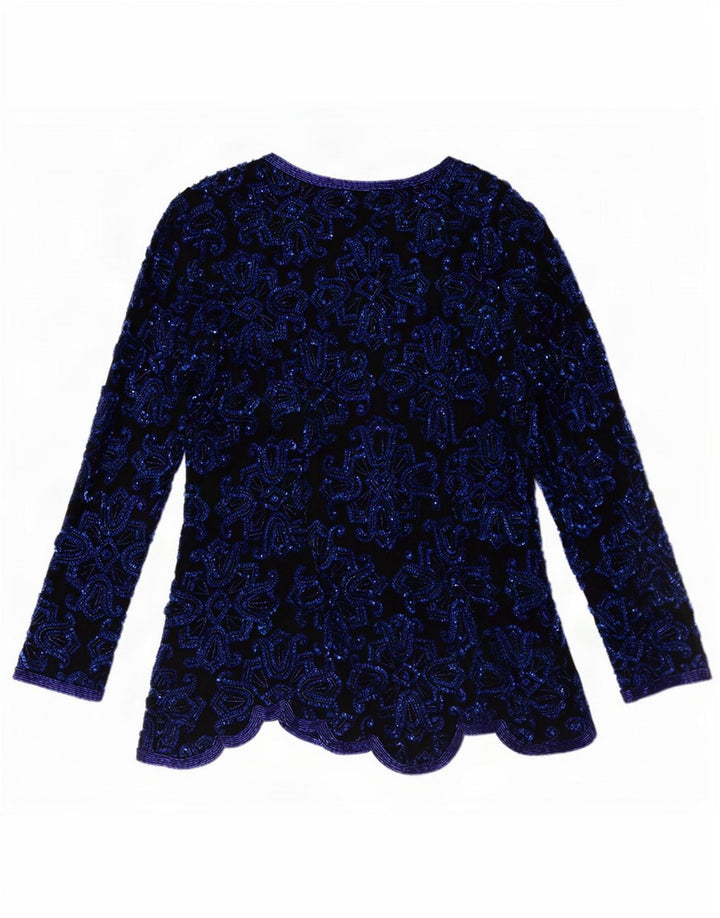 Bluză asimetrică de seară pentru femei Frank Usher UK 14 Medium Bleumarin