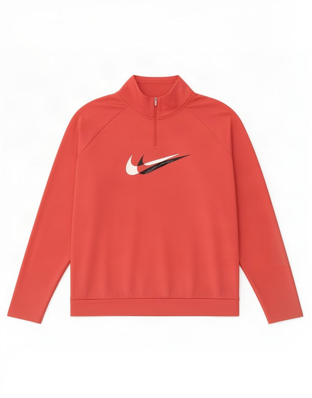 Top de trening Nike Dri Fit, cu fermoar și gât, pentru femei, UK 18 XL, poliester roz