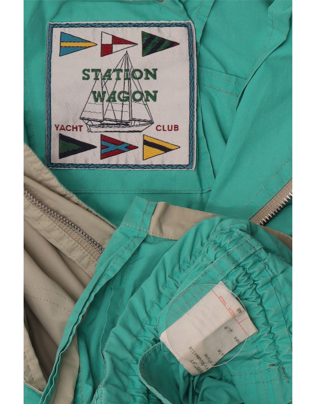 Jachetă cu glugă vintage pentru bărbați IT 48 bumbac gri mediu