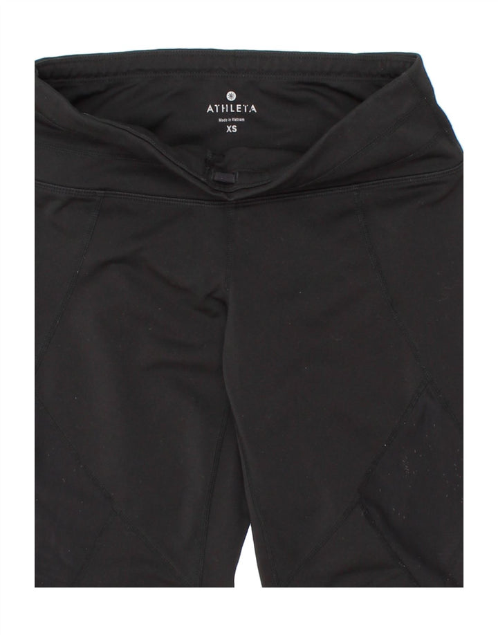 ATHLETA Womens Capri Leggings UK 6 XS Black Polyester Vintage Athleta and Second-Hand Athleta from Messina Hembry 