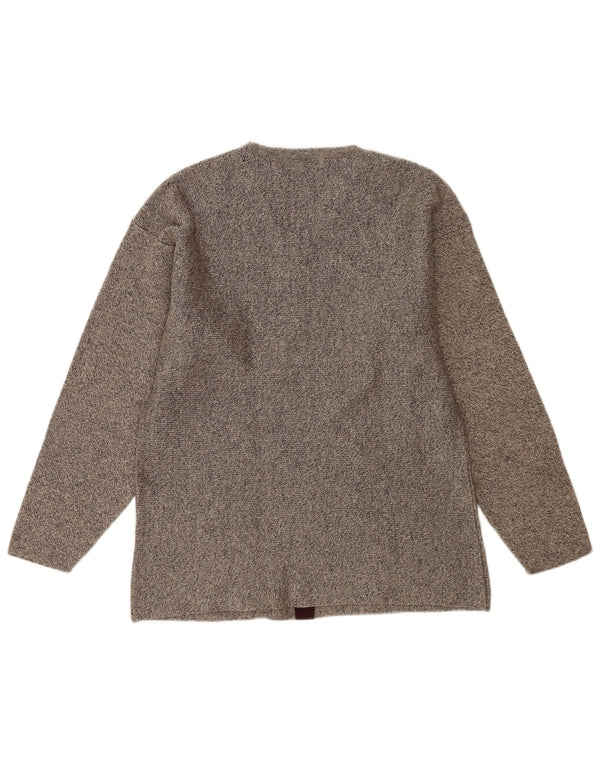 Lee Mens V-Neck Jumper Sweater XL Grey Flecked Wool