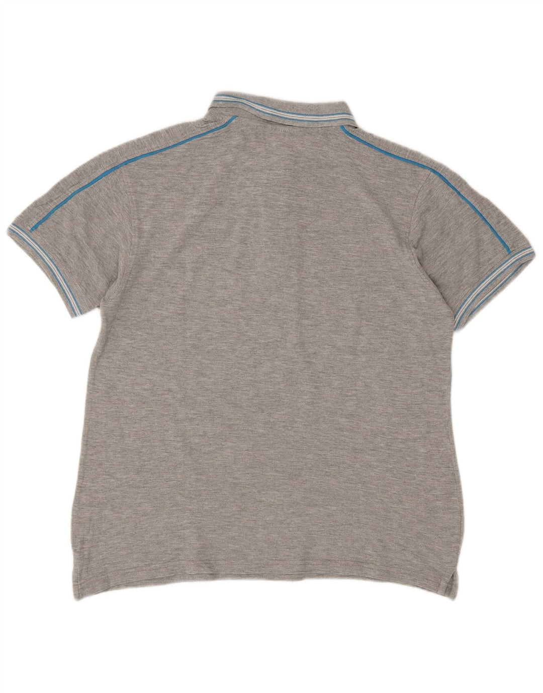 Tricou polo pentru bărbați Lotto, bumbac cu dungi gri, mare