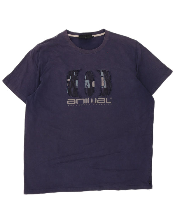 Tricou grafic pentru bărbați Animal Top XL Bumbac bleumarin