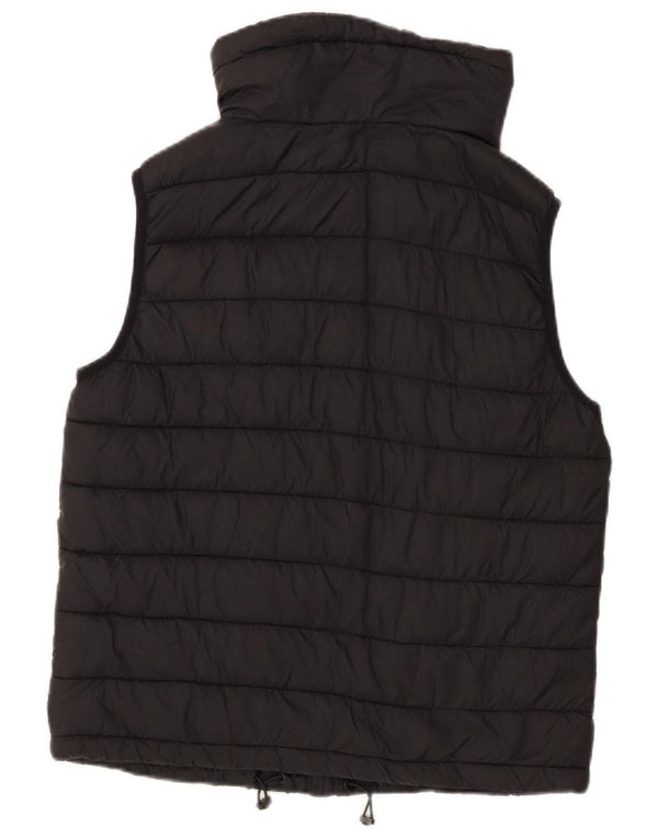 Zara Womens Padded Gilet UK 14 Medium Black Nylon