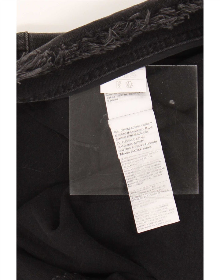 Beneton Womens Open Denim Jacket IT 44 Medium Black Bumbac