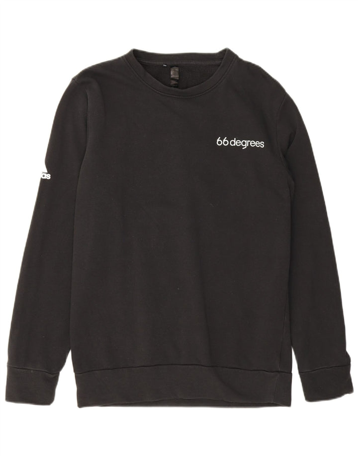 Hanorac grafic pentru bărbați Adidas Jumper mic, negru, bumbac