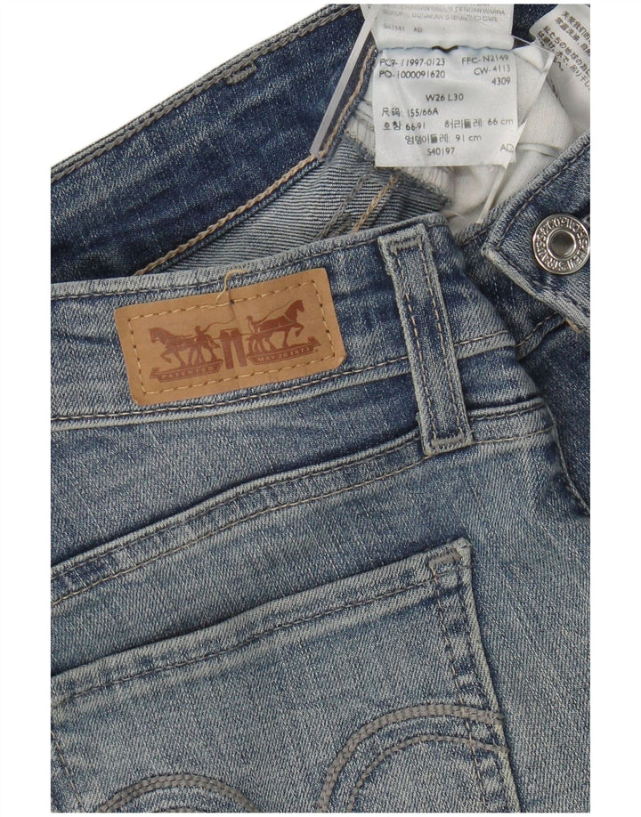 Jeans skinny LEVI'S pentru femei cu jambiere W26 L30 bumbac albastru