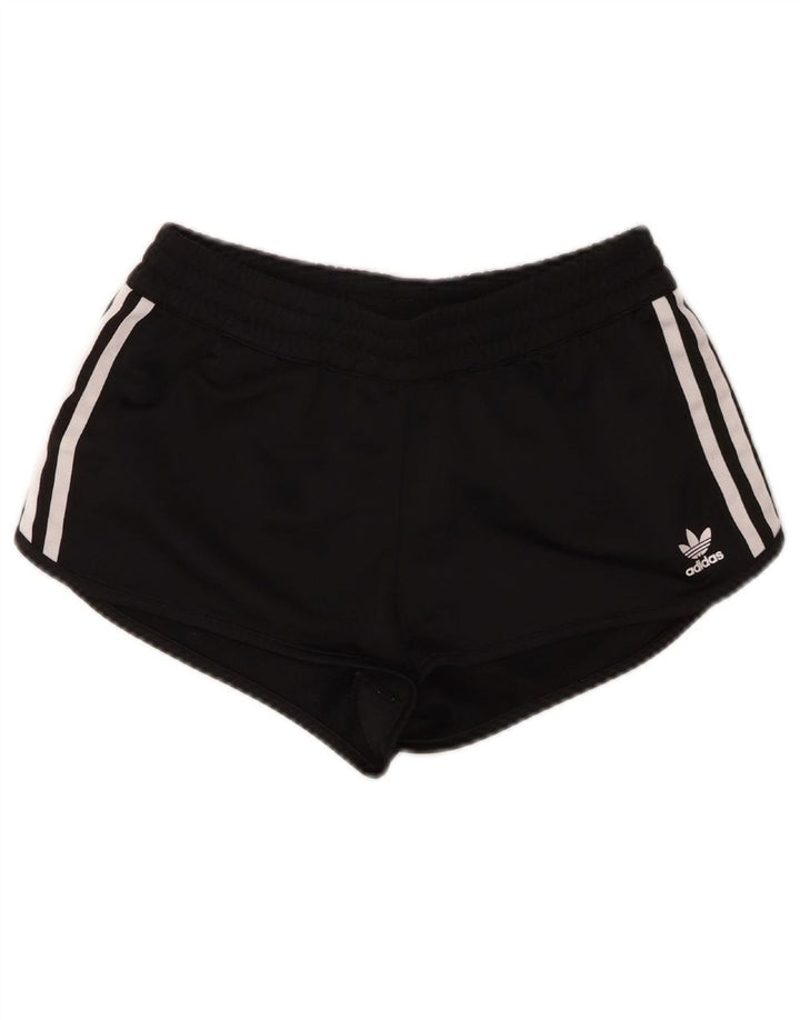ADIDAS Womens Sport Shorts UK 14 Medium Black Polyester