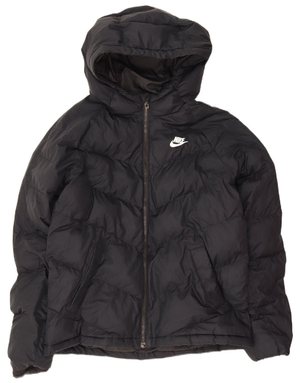 Jachetă căptușită cu glugă Nike pentru băieți 13-14 ani XL poliester negru