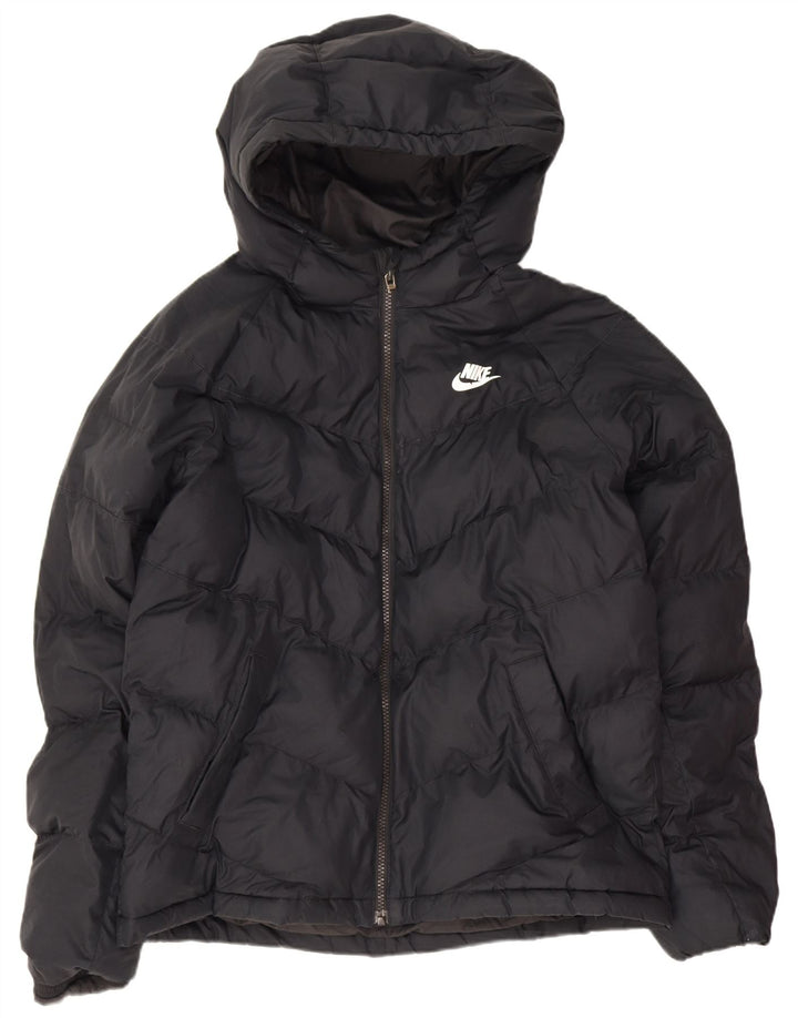 Jachetă căptușită cu glugă Nike pentru băieți 13-14 ani XL poliester negru