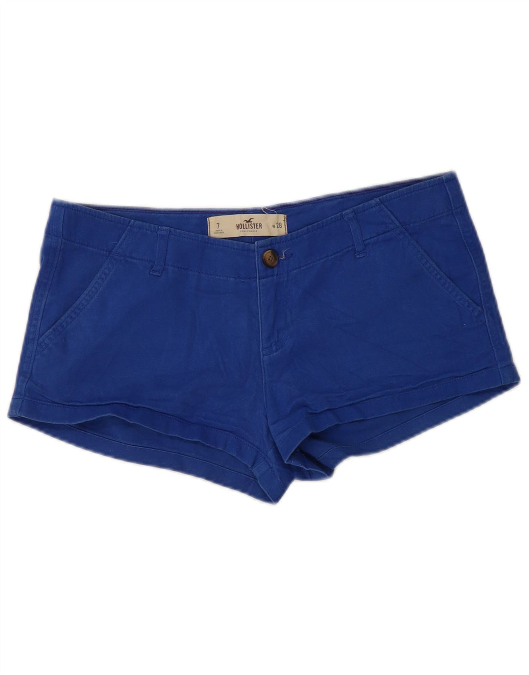 Hollister Womens Hot Pants US 7 Medium W28 Blue Cotton