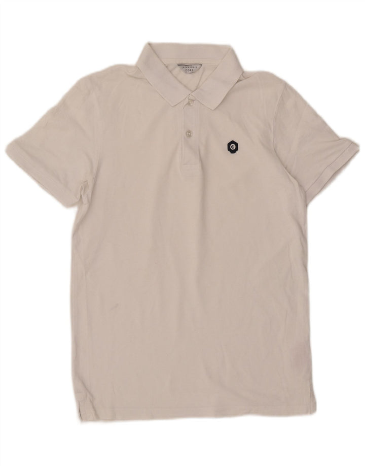 Tricou polo Jack & Jones pentru bărbați, bumbac alb mic
