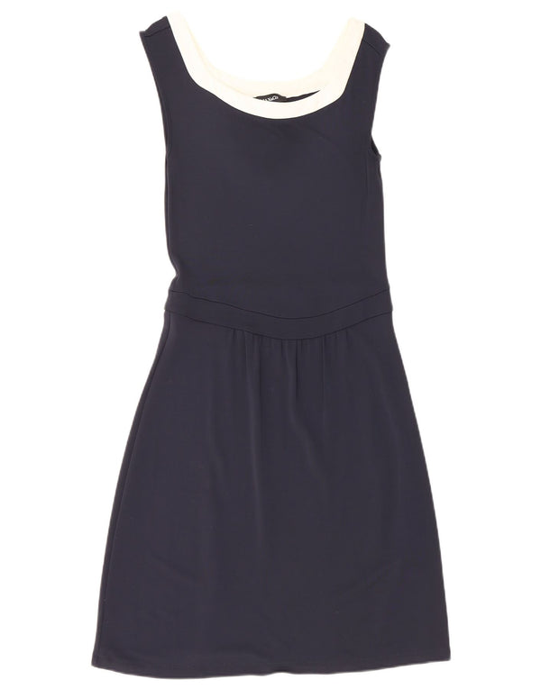 Max & Co. Rochie A-Line fără mâneci pentru femei UK 8 Small Bleumarin Viscoză