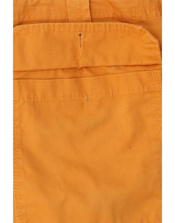 Pantaloni scurti cargo vintage pentru bărbați IT 46 Small W32 Bumbac portocaliu
