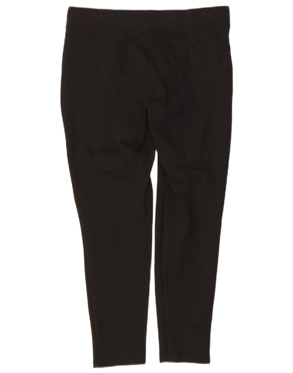Pantaloni de damă Zara Crop Slim Casual XL W32 L25 Viscoză neagră
